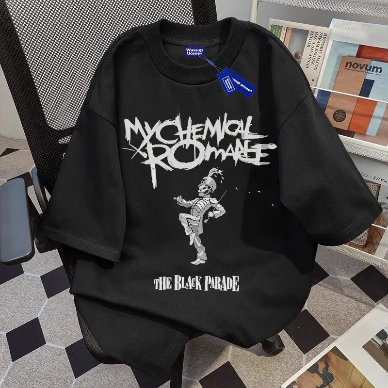 My Chemical Romance The Black Parade band rock retro baju atasan wanita terbaru kaos pria oversize couple t shirt vintage Kasual