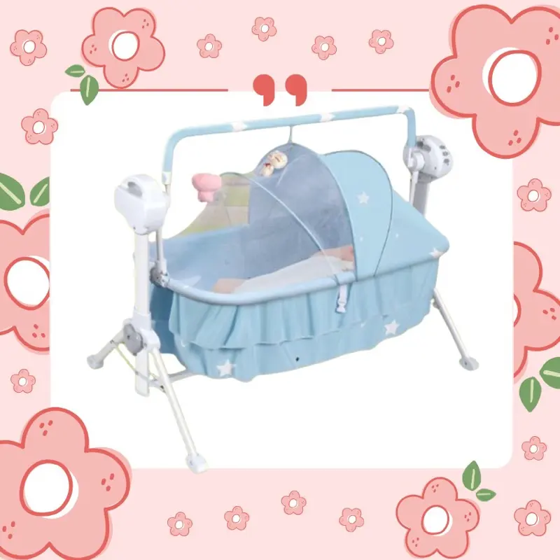 (TẶNG MÀN, GỐI, ĐỒ CHƠI ) Nôi điện đa năng cho bé, nôi đưa tự động kèm nhạc-Tuti.baby Kem Võng 0