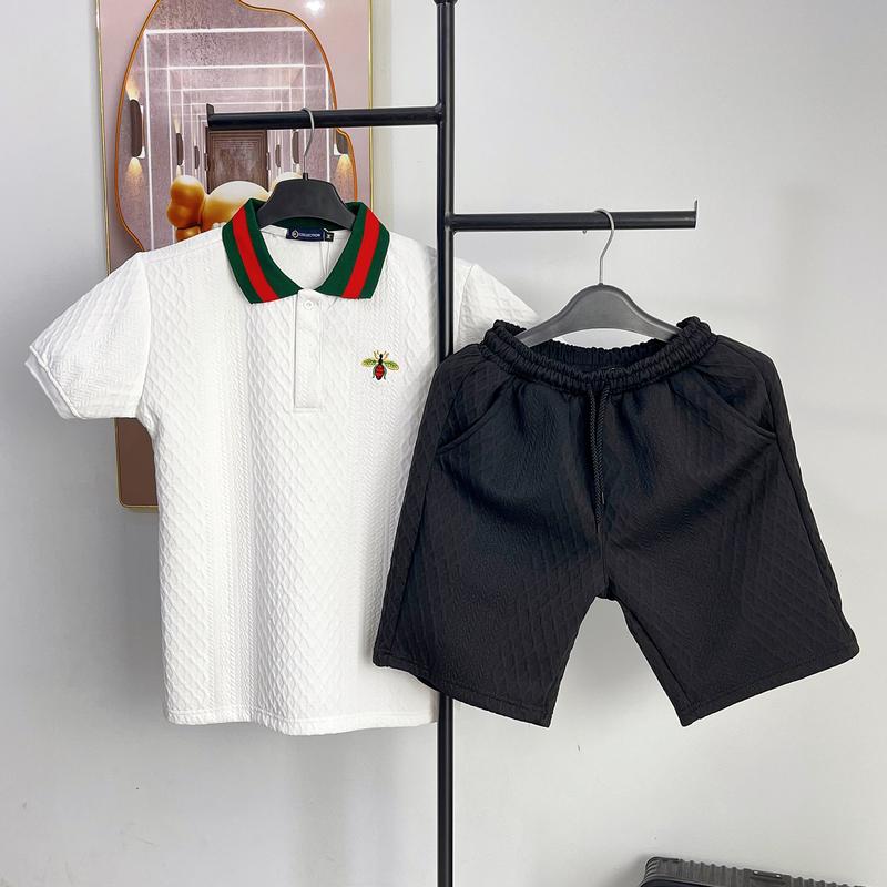 Set đồ bộ nam cổ trụ cộc tay chất liệu xốp nổi by iamthyu - B137 Menswear Áo Quần 5