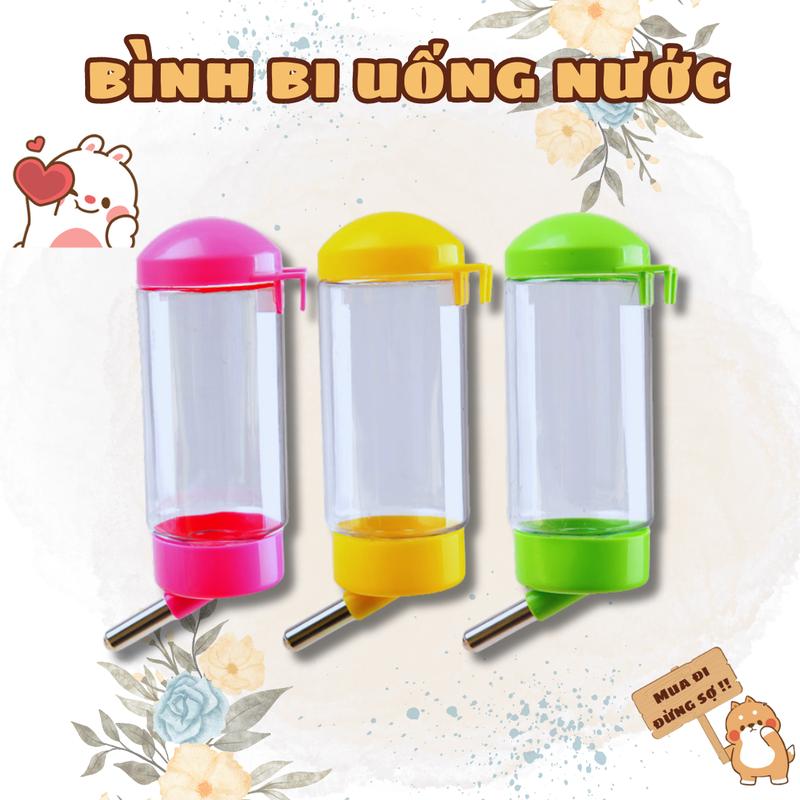 Bình nước cho Hamster Chuột Lang (Bọ Ú) Thỏ Cảnh Nhím Sóc, bình bi uống nước cao cấp