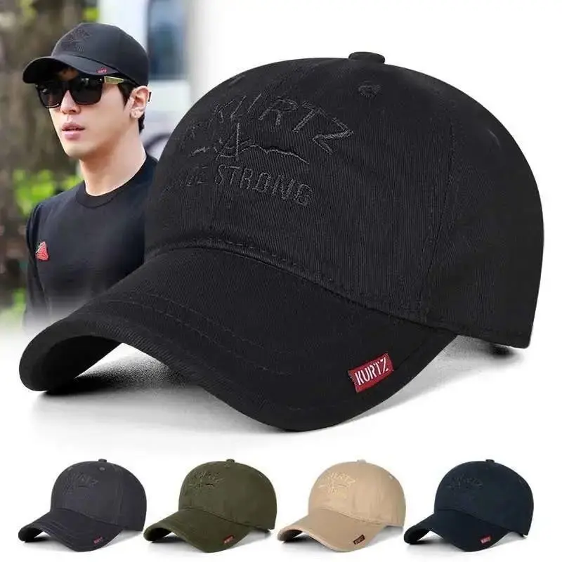 Kurtz Korean Baseball Cap Golf Caps Embroidery Logo Cotton Cap Outdoor Sumbrero For Men Women