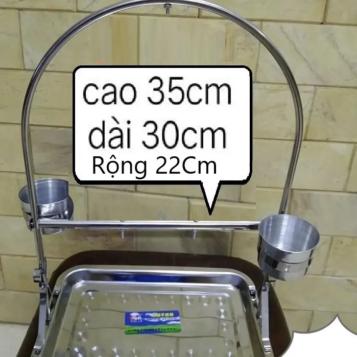 1 cầu đứng nhỏ 30*22*35 dùng cho vẹt nhỏ đứng (ngực hồng, cockateil,sun, greencheck, lovebird...)