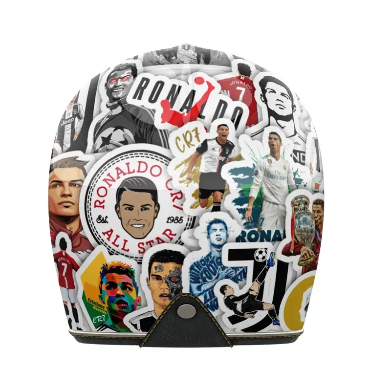 Set 50 cái Sticker Ronaldo CR7 dán mũ bảo hiểm, hình dán Ronaldo chống nước, decal hình cầu thủ Ronaldo 6