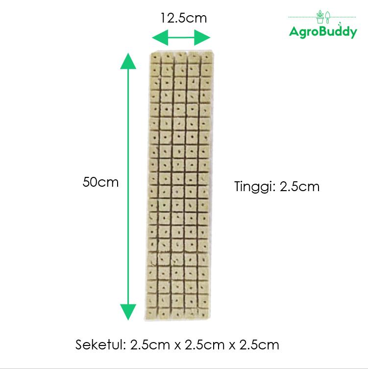 Product Introduction of AgroBuddy Rockwool Cube 100 for Hydroponic Aquaponic Seed Germination | Rockwool Semai Benih 1