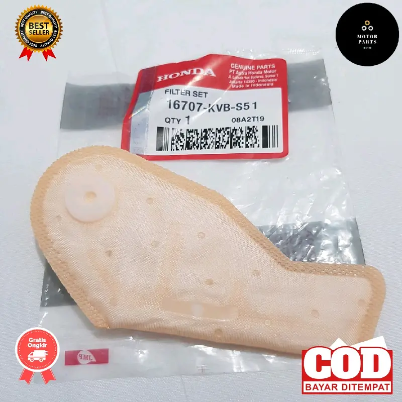 Honda (Beat Fi - Vario 110 - Scoopy Fi/Esp - Spacy - Supra GTR) Filter Set Saringan Bensin KVB Motor Foto Motorcycle 2
