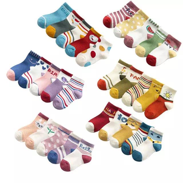 ( 5 Pasang) Kaos Kaki Bayi Motif bayi laki-laki & prempuan 1-3 tahun 2