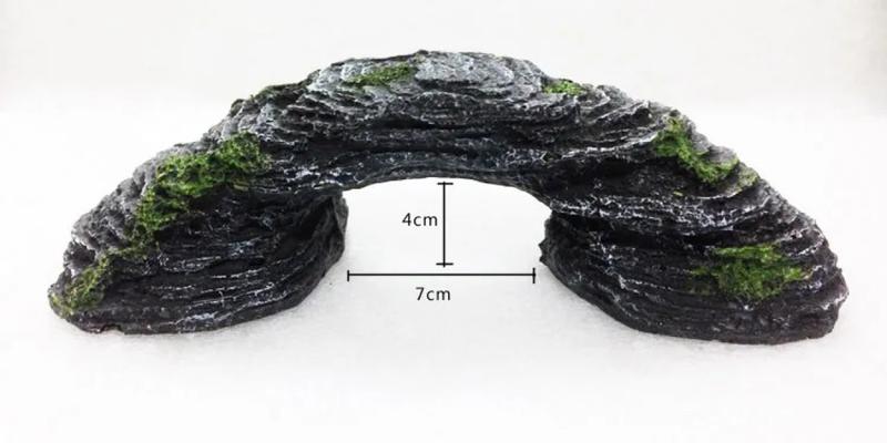 Product Introduction of Turtle sunbathing platform climbing platform Resin crafts Stone bridge Fish tank landscaping Turtle tank decoration Size size 11