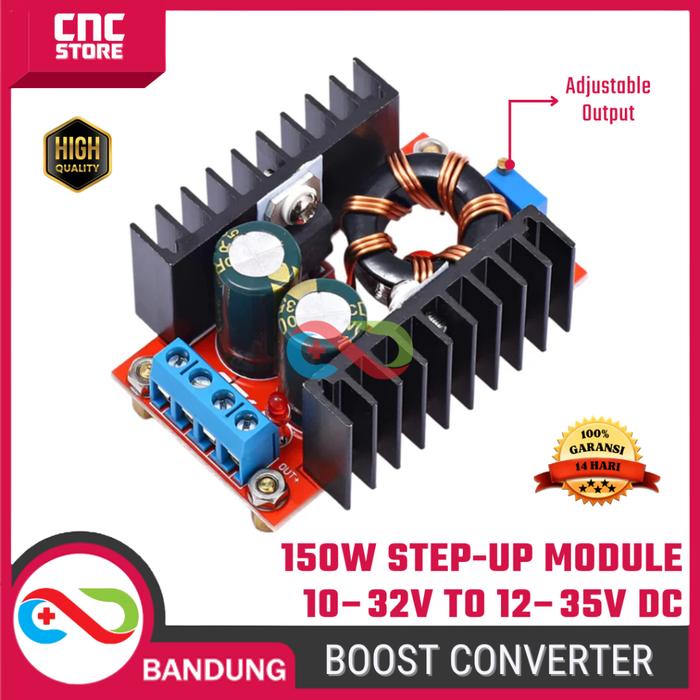 Jual Module DC Step-Up 150W Boost Converter 6A – Boost Converter 10–32V ...