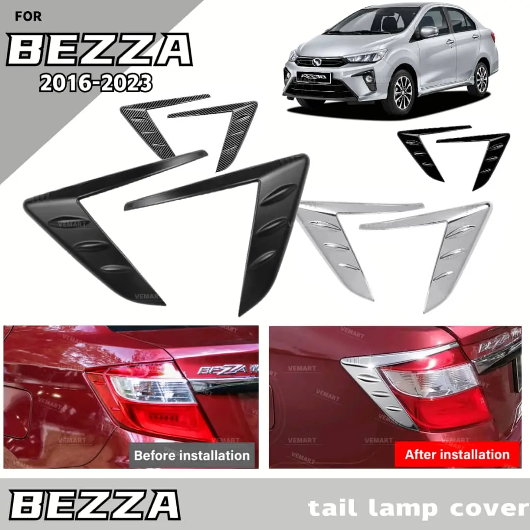 Vemart perodua bezza tail lamp lip cover garnish sportivo design ...