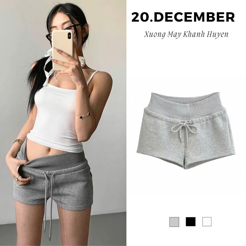 DEAL MỞ BÁN- MẪU MỚI Quần Short Nữ Bản Cạp To Ôm Eo Chất Liệu Nỉ 2DA