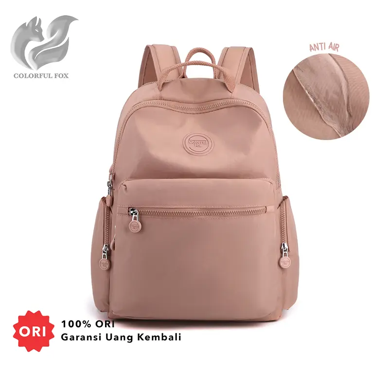 Tas Ransel Wanita Korean Style Backpack Anti Air COLORFUL FOX 0459-1 0