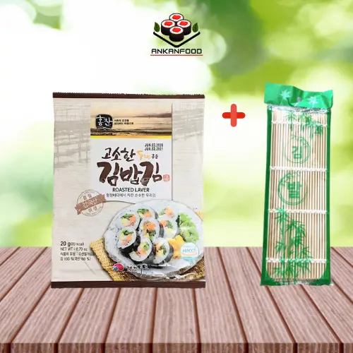 Rong Biển Cuộn Cơm Kèm Mành Tre