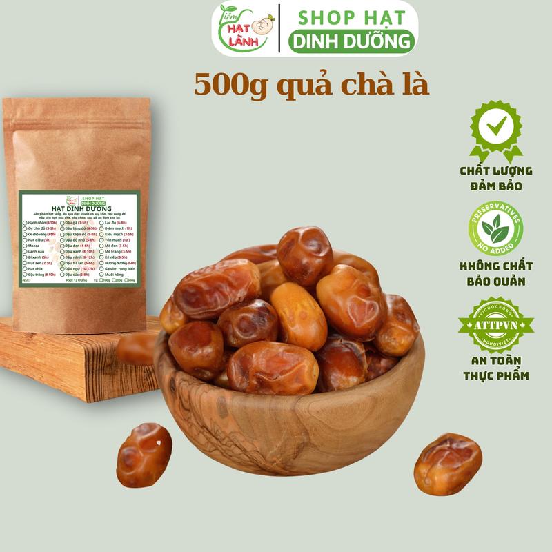 500g Chà là sấy dẻo không đường tạo ngọt cho sữa hạt, ăn vặt mẹ bầu đóng gói hút chân không - Tiệm hạt lành