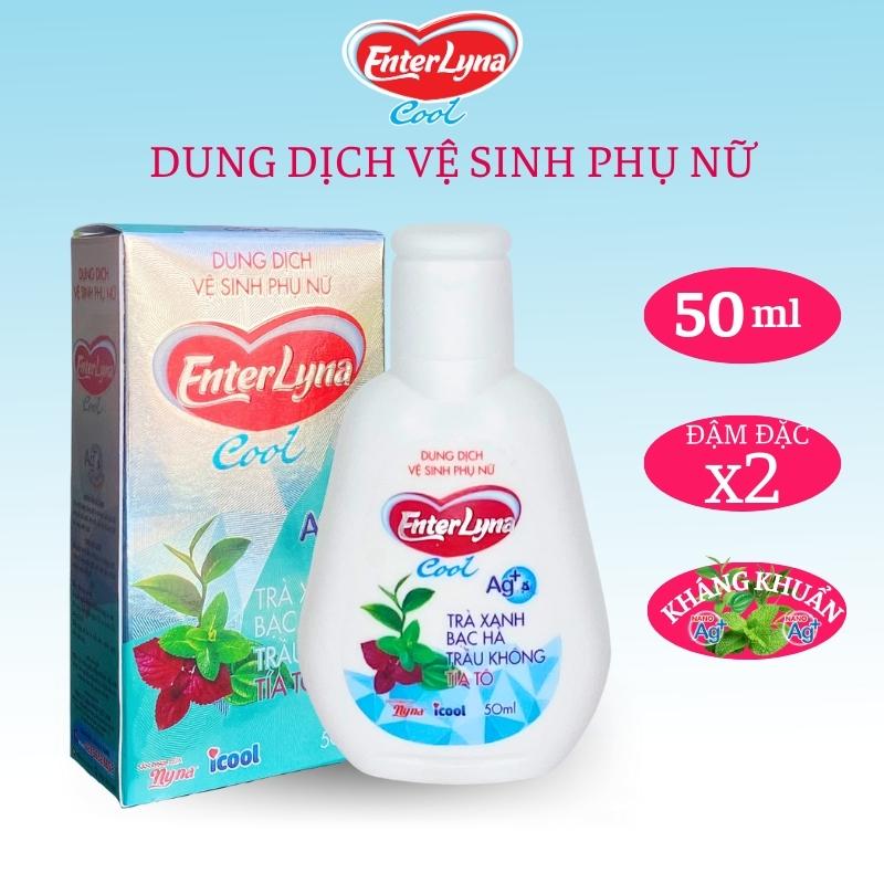 Dung Dịch Vệ Sinh Enterlyna Cool 50ml Chiết Xuất Trầu Không, Tía Tô, Bạc Hà, Trà Xanh Nữ Women dung dich