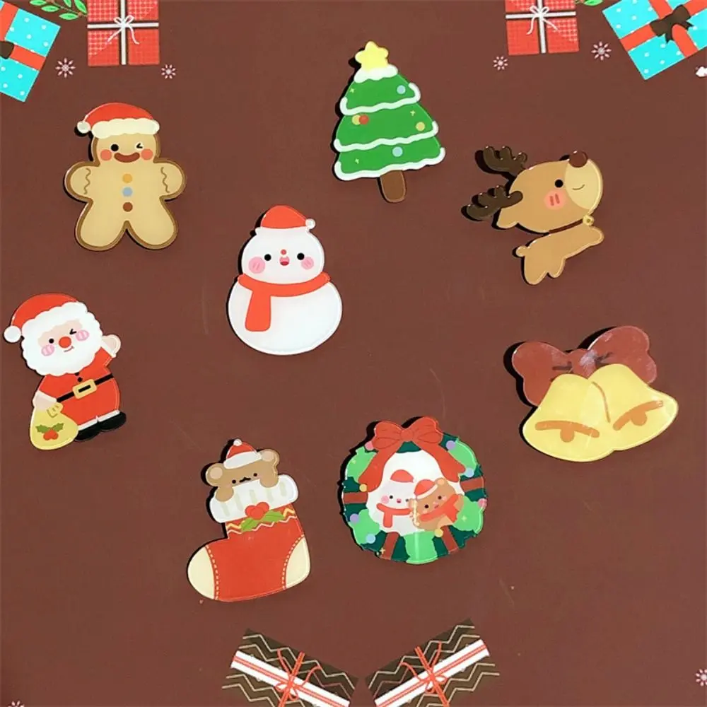 New Bag Accessories Enamel Pin Creative Cartoon Light Weight Christmas Pins Santa Claus Bag Brooch