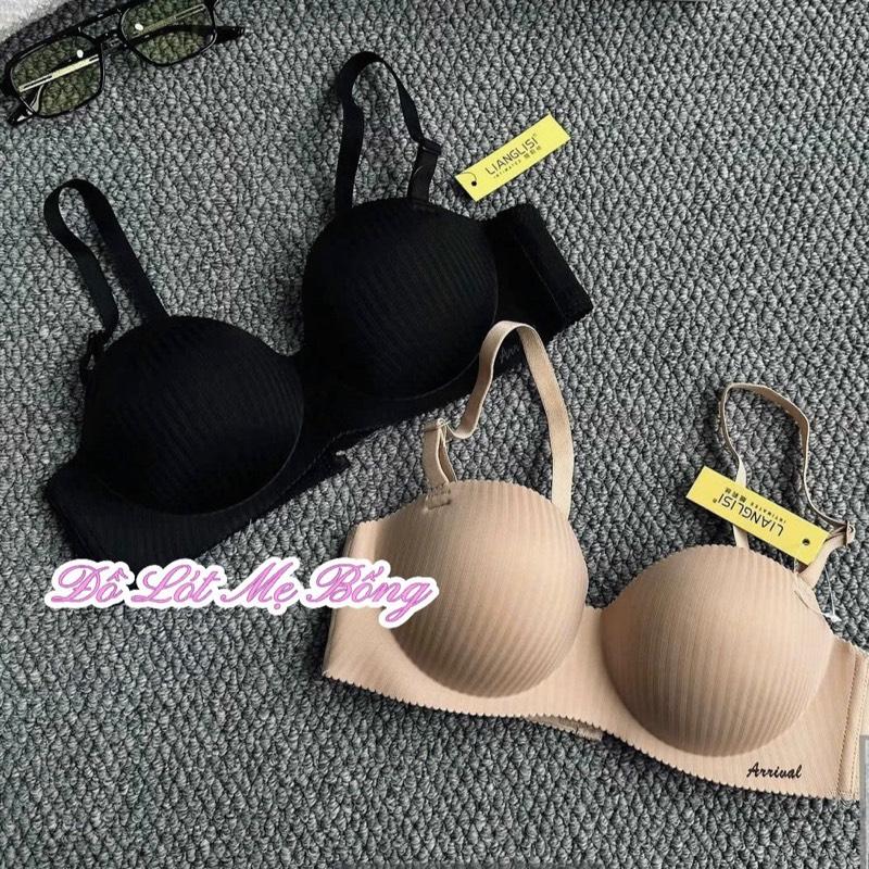 Áo Lót Nâng Không Gọng Đệm Vừa Cup Ngang Vân Dọc Có Viền Chống Tụt 2288 Nữ Voi Voan