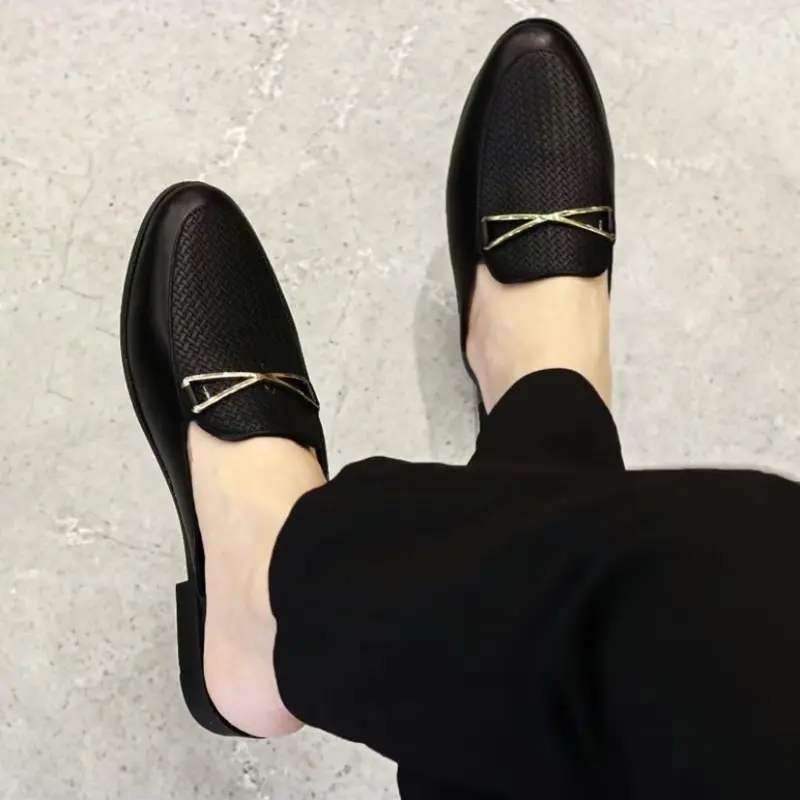 Giày Lười Da Nam-Sục-Giày Hở Gót-Phong Cách Trẻ Trung Sang Trọng Đế Cao Su Tính Shoes Size 38-39-40-41-42-43 Sục X 1