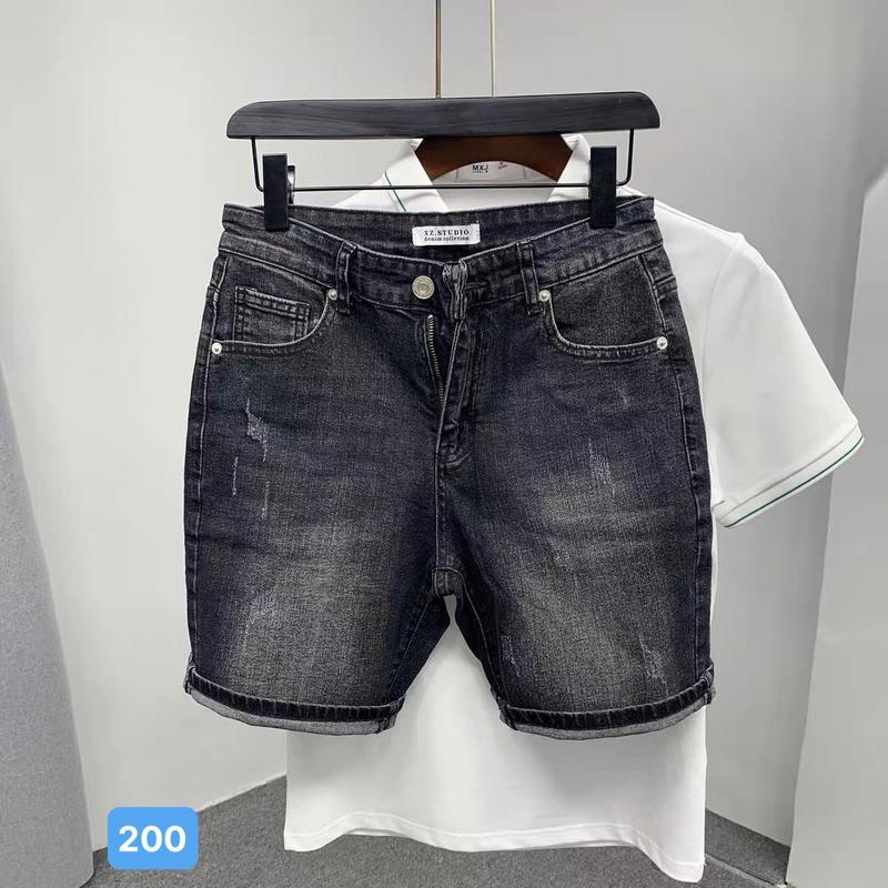 Quần short jean nam 200, quần sọt jean nam, quần đùi jean, quần jean nam ngắn, quần rin nam ngắn, co giãn size ( 40 - 75kg ) Menswear Có Túi
