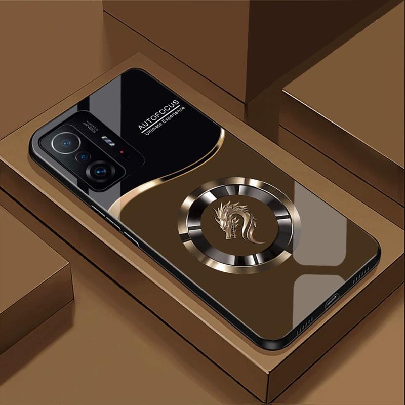 Ốp Lưng cho XIAOMI 11T 5G, 11T PRO 5G Mặt kính cường lực, cao cấp Họa tiết FOCUS RỒNG