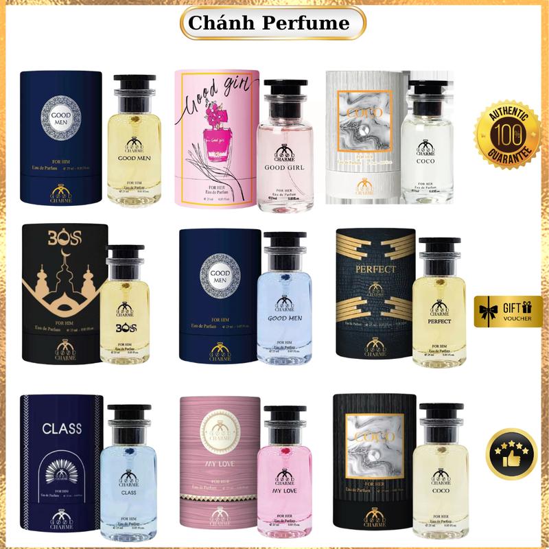 Nước Hoa Good Charme 25ml Charme Good Girl - Class - Coco Trắng - Boss - Dạng Hộp Tròn Xịt Thơm Perfume Cosmetic Women