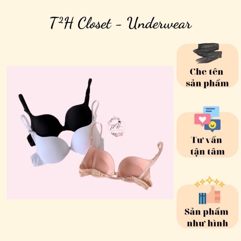 (Size 32 đến size 38) Áo lót cài trước cao cấp có gọng, có đệm nâng ôm quả tạo khe, dây lưng mỏng Cotton Nữ Women Bra ngự