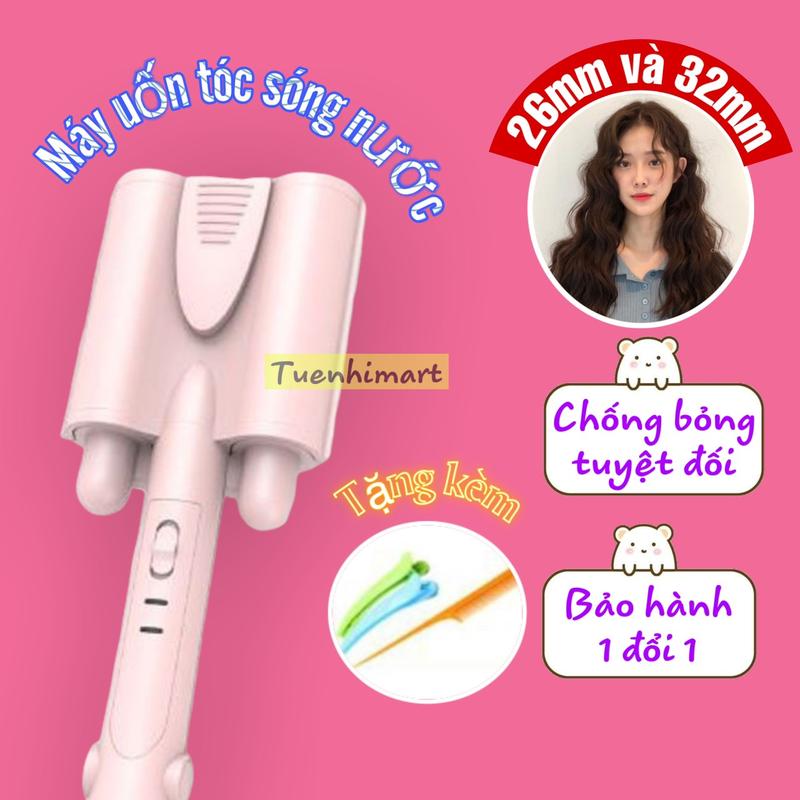 Máy uốn tóc hippi 2 size 26mm và 32mm chống bỏng tuyệt đối Nữ