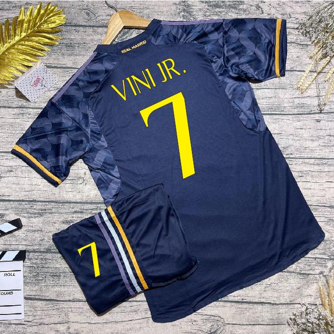 Bộ Quần Áo Bóng Đá CLB real Madrid Sân Khách 2023 - 2024 - Vải Polyester Gai Thái Chuẩn Thi Đấu Top áođábanh realmadrid aođabóng áođábanh nữ