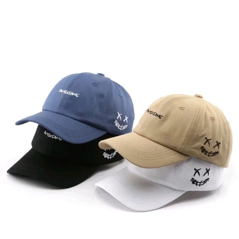 Topi Baseball Pria OUYIXIANG Distro Elegan Ox Hitam dengan Pengait Besi Rink - Putih