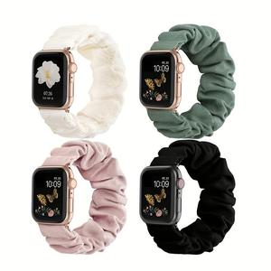 Correa de reloj de poliéster suave para mujer, 1 unidad, correa tipo diadema elástica, accesorio compatible con Apple Watch Series 38 mm–49 mm