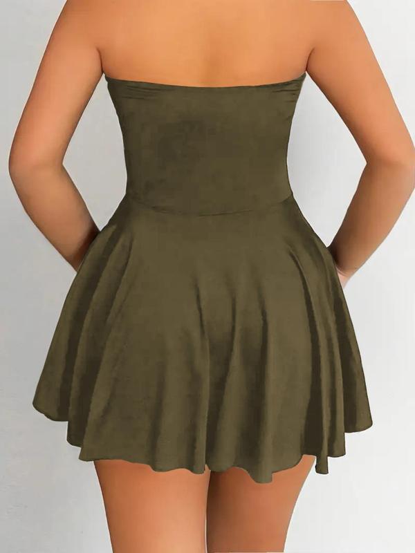 Women's Plain Tube Dress, Fashion Casual Sleeveless Dress for Daily Outdoor Wear, Ladies Dress for Summer, Womenswear 7