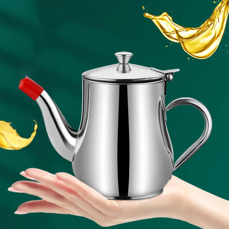 Nồi Dầu Bằng Thép Không Gỉ, Bộ Lọc Gia Dụng, Bộ Lọc Lưu Trữ Dầu, Có Màn Lọc, Kích Thước Lớn, Có Nắp Dầu, Không Gỉ Sét, Không Rò Rỉ Dầu, Không Sợ Rơi, Không Làm Đau Tay 0