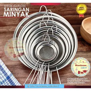 Saringan tepung,Minyak, Teh, Kopi Kelapa , GORENGAN  no:8cm - no:26cm Saringan Cheko