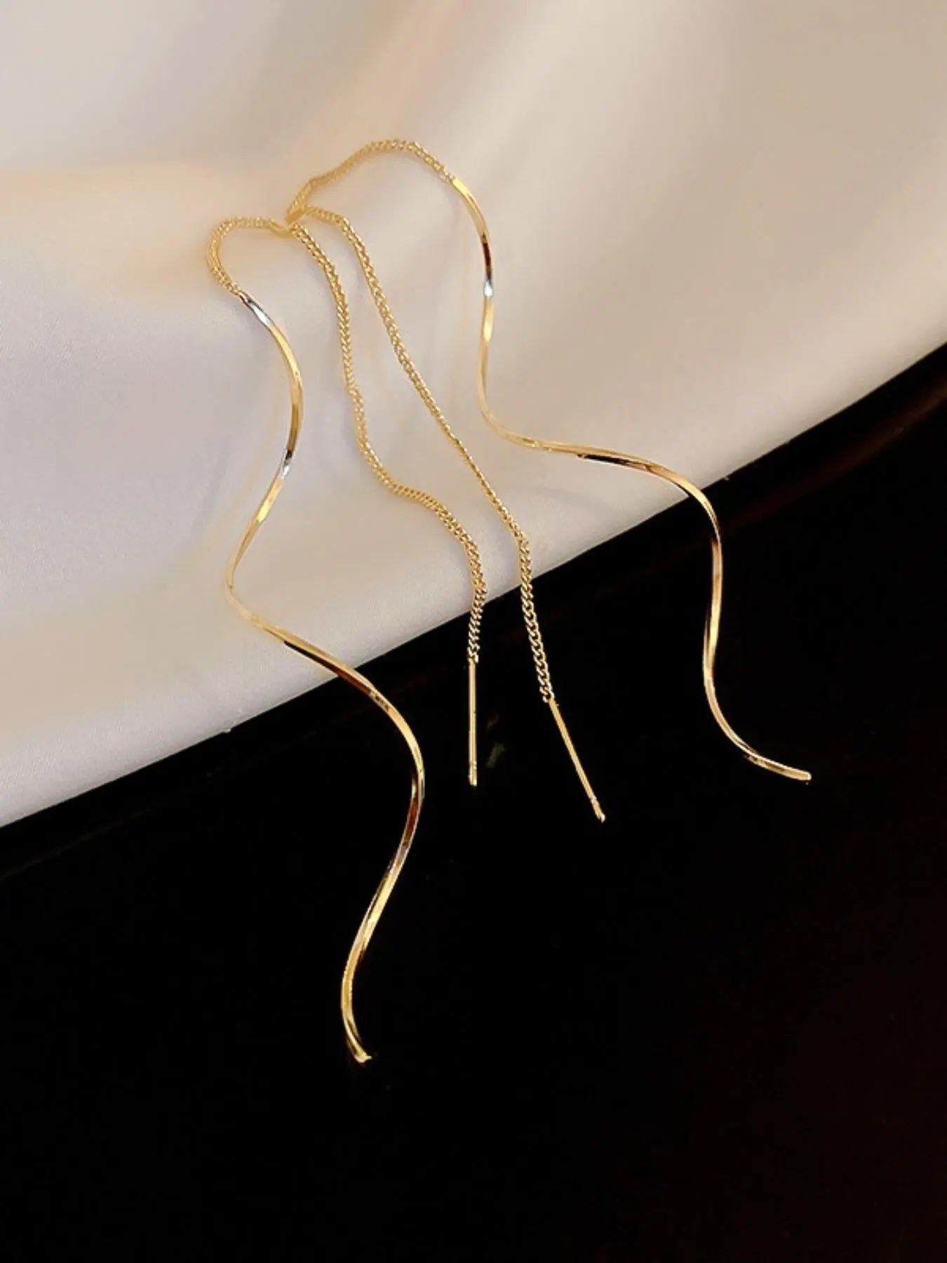 Spiral Design Tassel Earrings, Fashionable Jewelry for Women, Daily Clothing Decor, Trendy All-match & Exquisite Jewelry for Birthday Gift