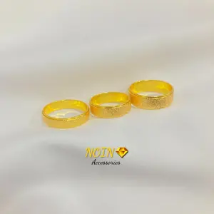 Cincin Polos Aksesoris Warna 24K Fashion Simple Xuping C36