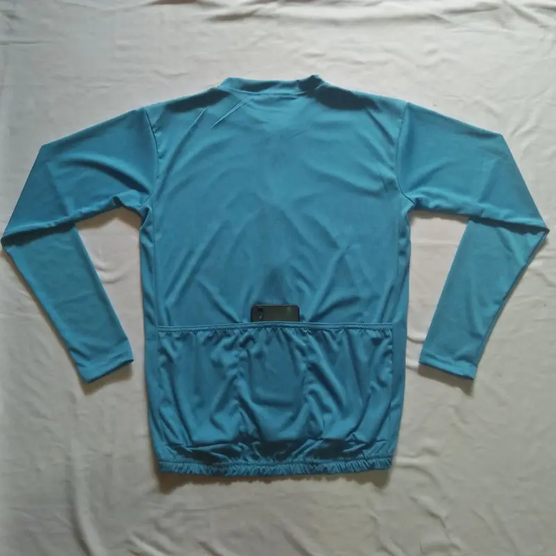 Jersey Sepeda Aero Roadbike / Baju Sepeda Lengan Panjang  - Marble Biru Tosca Uniseks Pria Wanita Nyaman 5
