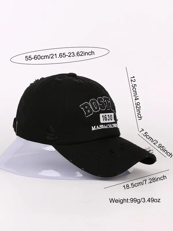Letter Embroidered Baseball Cap,  Casual Sports Hat for Men & Women, Outdoor Sun Protection Cap for Daily Wear, Perfect for Students and Outdoor Sports 4