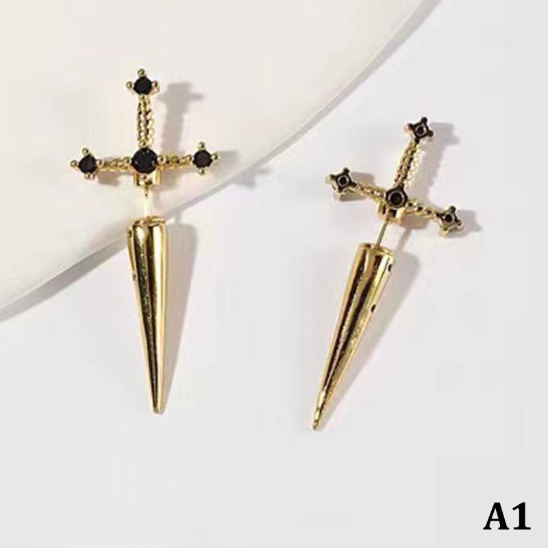Product Introduction of Bông Tai Kiếm Gothic, Phong Cách Punk Ngầu Cổ Điển Vòng Bít Tai, Bông Tai Dao Găm Goth, Quà Tặng Cho Phụ Nữ 17