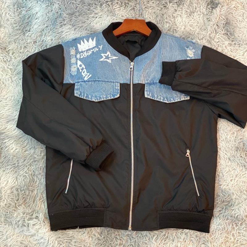 Áo Khoác Gió Phối BÒ D=G Nam Nữ Dày Dặn Phong Cách Thời Trang Nam Nữ ( bản tem mác chuẩn D^G )