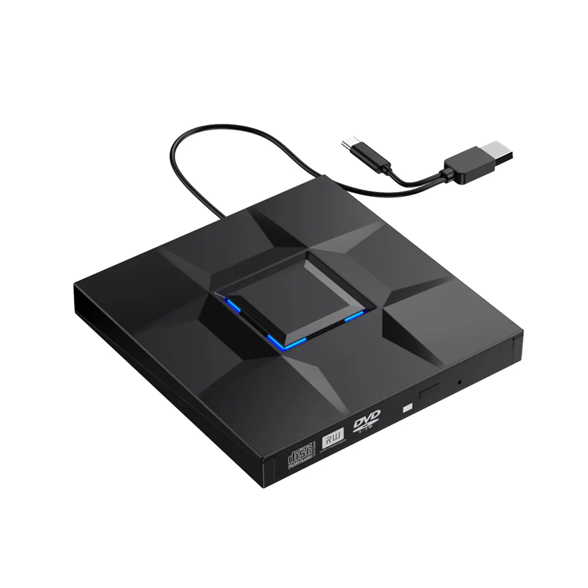 External CD and DVD Player Game Burner DVD External USB 3.0 Type C CD Writer Reader for PC Laptop Desktop