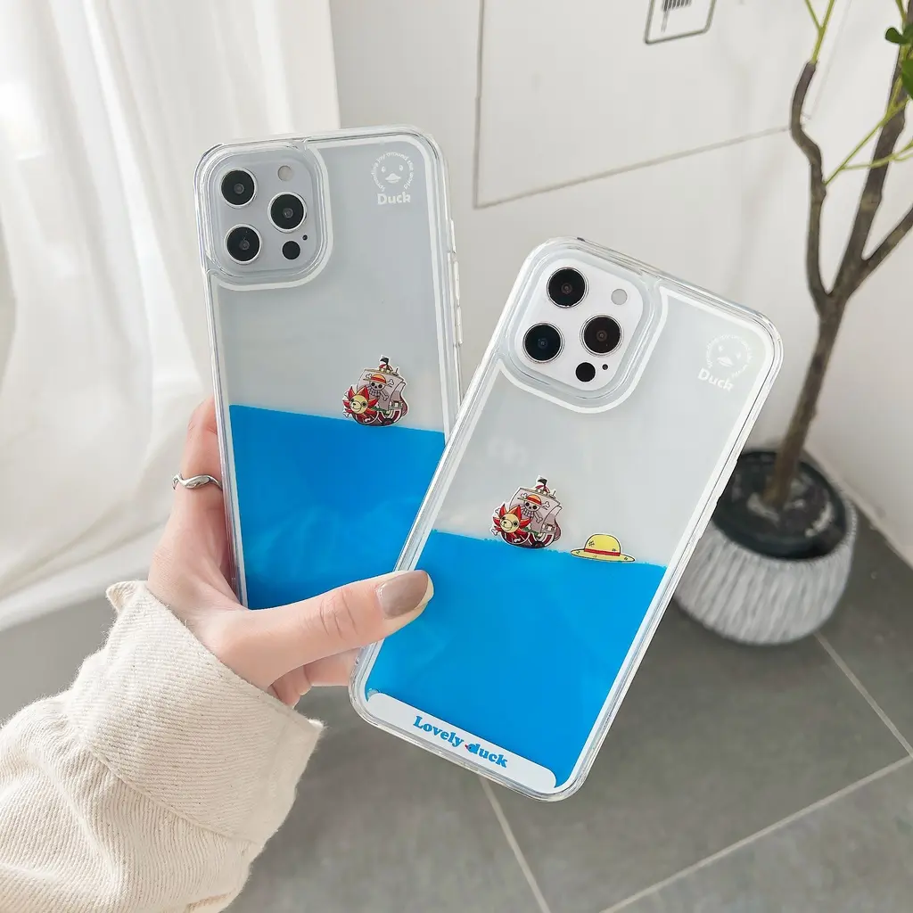 for Cartoon One Piece Quicksand Soft Phone Case Compatible For iPhone 7 8 Plus X Xs XR XSMAX 11 12 13 PRO MAX 15Promax