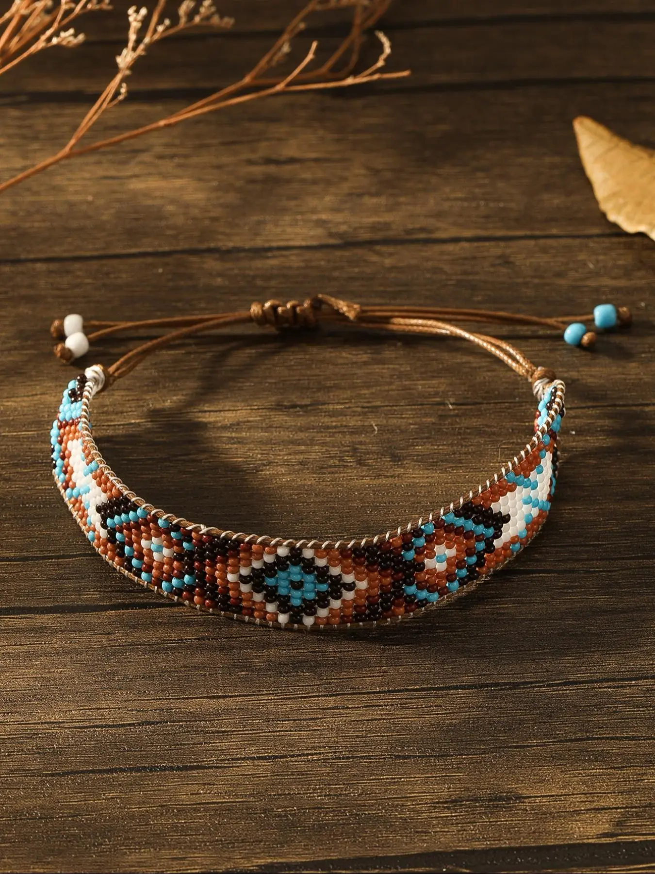 Boho Style Beaded Decor Bracelet, Rice Beads Hand-woven Bracelet, Vintage Style Jewelry for Women & Men, Fashion Accessories for Daily Wear