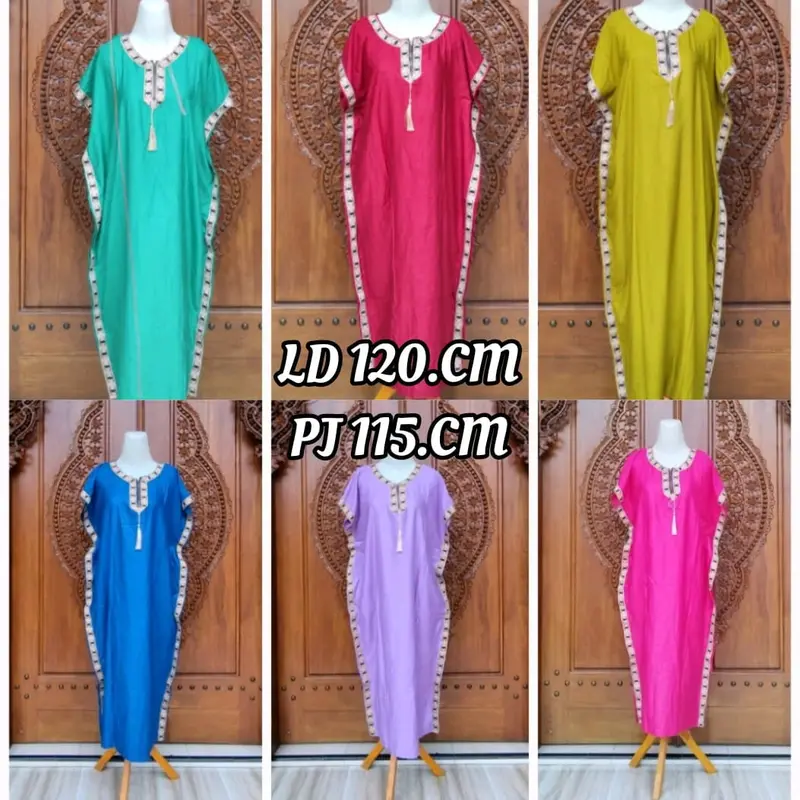 TERBARU DASTER KAFTAN BUSUI RESLETING DEPAN BAHAN RAYON SIZE LD 120 CM 0