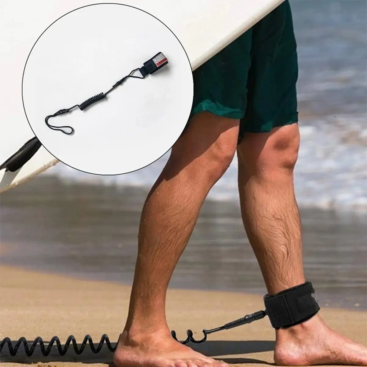 Bodyboard Wrist Surfboard Leash Accessories Coil Leash Surfboard Coil Leash For Wrist, Paddle Leash Arm Attachment Boarding Ankle Leash Surf Leash For Kickboard Surfboard