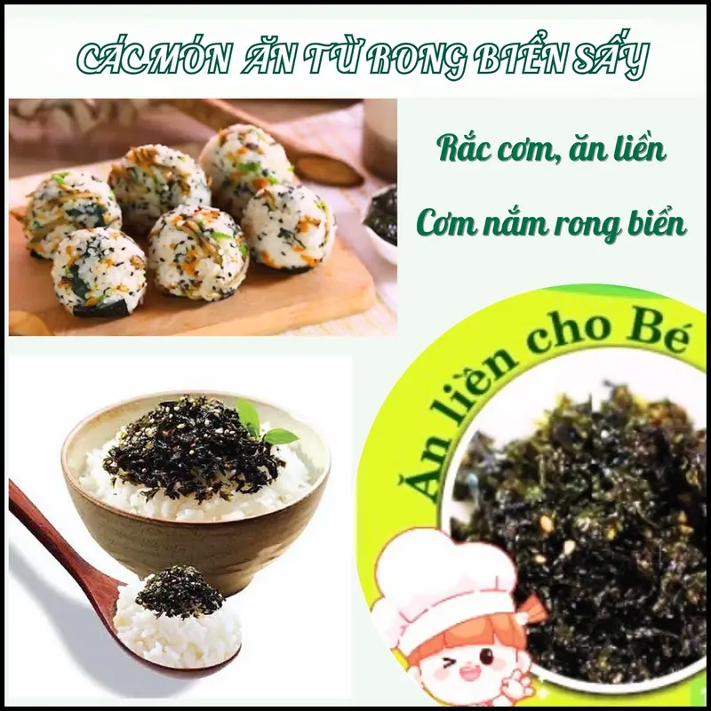 {COMBO 2 HŨ} Rong Biển Sấy Mè KHÔNG CAY - Dùng ăn liền, trộn cơm, ăn vặt, ăn chay 6