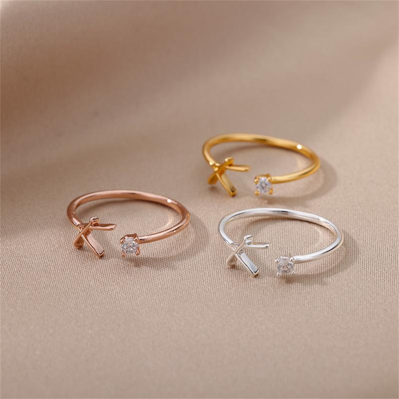 Simple Letter Ring English Letter Ring Women's Opening Adjustable Ring Name Ring 4