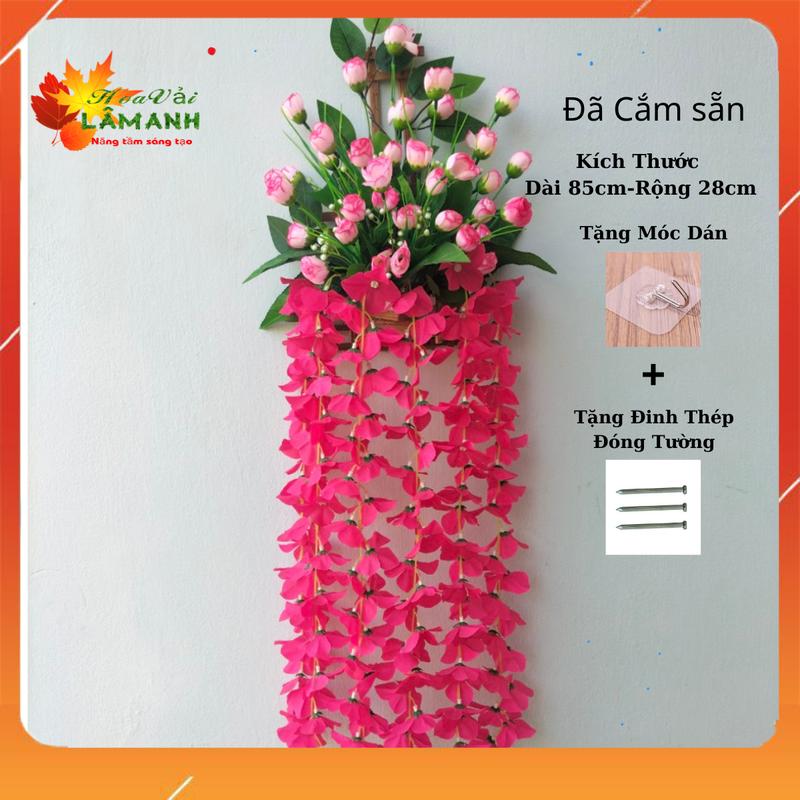  Hoa Vải Lâm Anh - Hoa giả treo tường đa dạng màu sắc theo phong cách trang trí Decor Hoa Sen bó  hoa cẩm tú cầu 