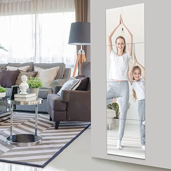 Product Introduction of 【Free Shipping】Cod 6 PCS Mirror Full Body 20×20cm Mirror Sticker Wall Self Adhesive 30×30cm Flexible Aesthetic Mirror In Room Whole Body Mirror Stand Mirror Full Body 21