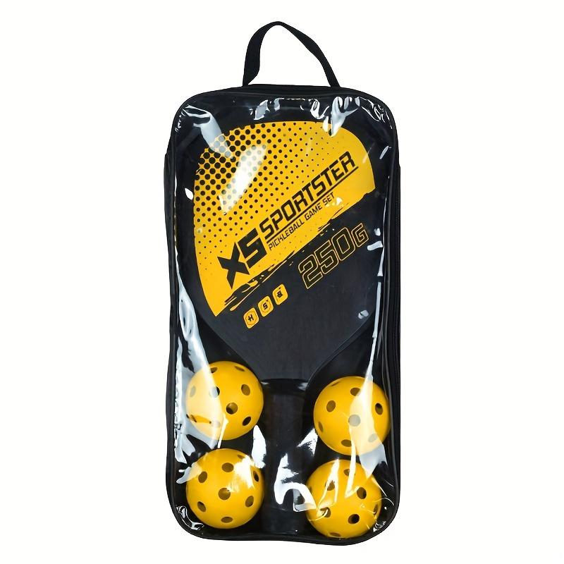 Product Introduction of 2pcs, Wooden Pickleball Rackets Set With Ball, Outdoor Sports Fitness Supplies 1