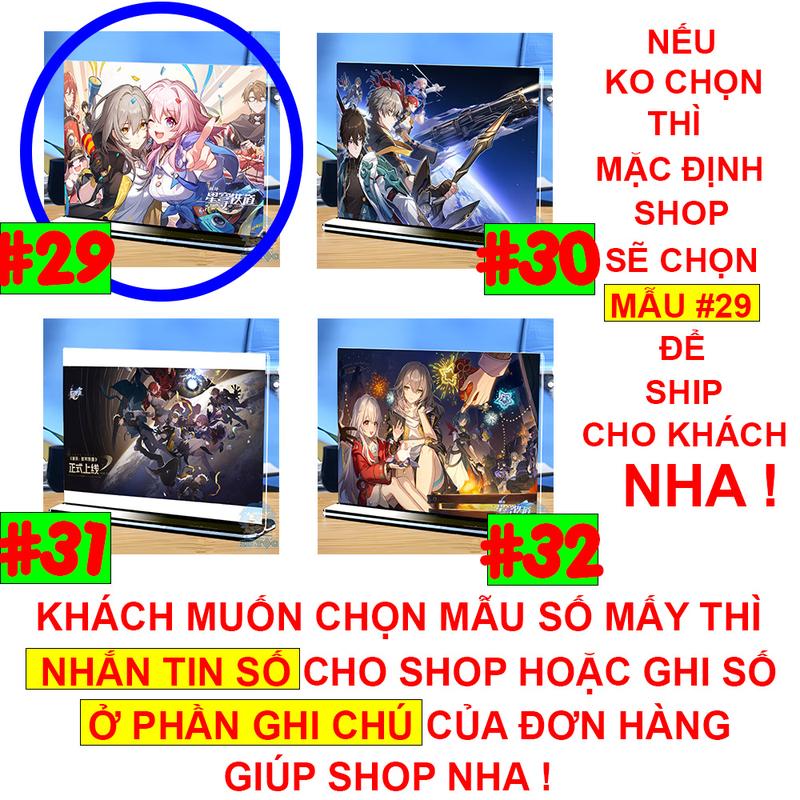 Khung ảnh Mica trong suốt Kích thước A4,A5 In hình Kafka, Silver Wolf Game Honkai: Star Rail (1) đế lùa màu đen 2