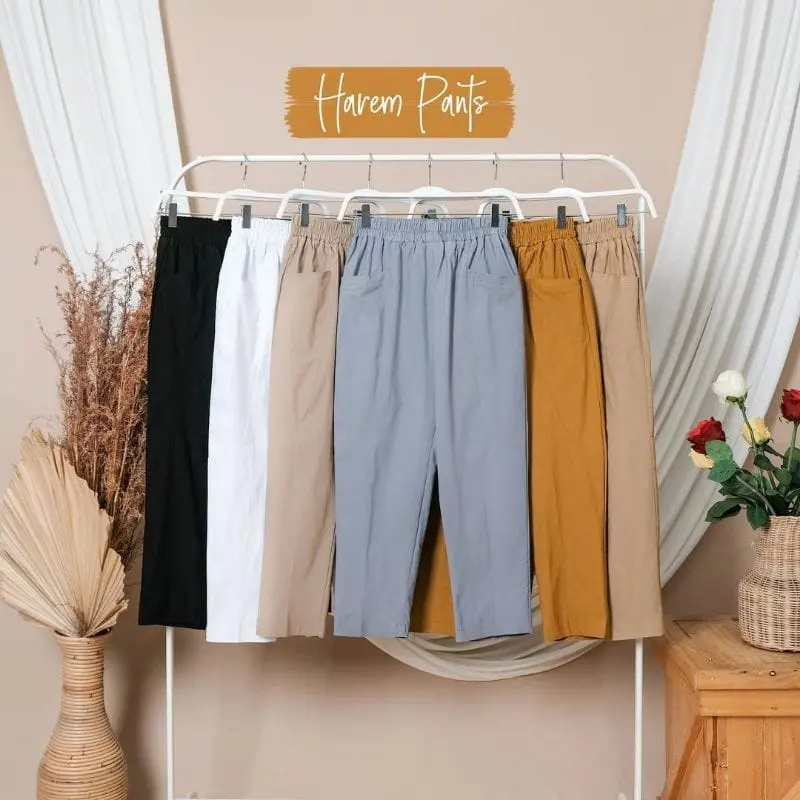 CELANA JUMBO WANITA KEKINIAN WILLOW HAREM PANTS BAWAHAN